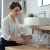 Çift Çıkışlı Lavabo Sifonu, Körüklü Hortum ile Uyumlu