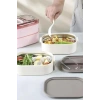 Çift Katlı 1000ml Çelik Sefer Tası, 3 Bölmeli Lunchbox