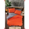 Çift Kişilik Oranj Nevresim Takımı 4 Parça