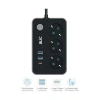 Çocuk Korumalı Akım Korumalı Priz, 3 Priz, 2 USB ve 1 Type-C Girişi ile