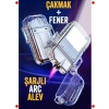 Çok Fonksiyonlu Şarjlı Kamp Feneri ve Çakmak