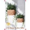 Dekoratif Hasır Duvar Sepet Saksı Seti (2 Adet)