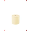 Dekoratif LED Stearin Mum, Krem (10x10 cm)
