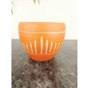 Dik Çizgi Desenli 15 cm Terrakota Saksı, Salon Çiçeklik