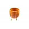 Dik Çizgi Desenli Saksı, 19 cm 3 Ayaklı Tasarım