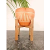 Dik Çizgi Desenli Terrakota Saksı, 15 cm 4 Ayaklı