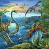 Dinozor Temalı 3x49 Parça Puzzle Seti ile Eğlence