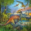 Dinozor Temalı 3x49 Parça Puzzle Seti ile Eğlence
