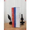 Divit ve Gaz Lambası Desenli Metal Kitap Tutucu (2li)