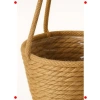 Doğal El Örgüsü Askılı Hasır Saksı - Dekoratif