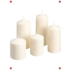 Doğal Kokusuz Blok Mum Seti - 5 Adet