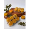 Doğal Petek Balmumu Sarma Tealight Mum 12 ADET, 3,5cm X 3cm