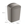 Döner Kapaklı Soft Çöp Kutusu - 20 LT, Bej Renk, Şık Tasarım