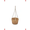 El Yapımı Asılabilir Yuvarlak Hasır Saksılık Seti (2li)