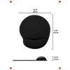 Ergonomik Bilek Destekli Mouse Pad, Kaymaz Taban, Siyah