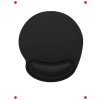 Ergonomik Bilek Destekli Siyah Mouse Pad