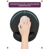 Ergonomik Bilek Destekli Siyah Mouse Pad