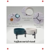 Evcil Hayvan Seramik Mama Su Kabı | Metal Ayaklı Beyaz
