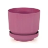 Fuşya Renkli Plastik Tabaklı Saksı - 6 Lt Kapasite