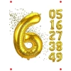 Gold Renk 6 Rakam Folyo Parti Balonu 102 cm