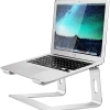 Gümüş Alüminyum Katlanır Bilgisayar Standı, Ergonomik Tasarım