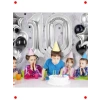 Gümüş Rengi 0 Rakamı Folyo Balon - 102 cm Parti Dekoru