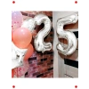 Gümüş Renk 8 Rakam Folyo Balon - 102 cm