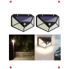 Güneş Enerjili 100 LED Dış Mekan Duvar Lambası (2 Adet)