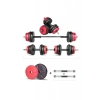 Halter ve Dambıl Seti, Multifonksiyonel Kırmızı-Siyah Renk