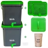 İkili Set Bokashi Kompost Kovası, 18 Litre Kapasite
