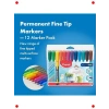 İnce Uçlu Kalıcı Marker Kalem Seti, 12 Adet