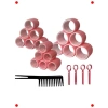 Isısız 37 Parça Saç Bigudisi Seti (Pembe)