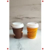 Kapaklı Karton Bardak Seti - 100 Adet