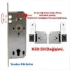 Kapı Kolu, 45x85 mm Boyutlarında, 3 Anahtarlı Metal Kilit