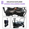 Katlanabilir Tekerlekli Vagon, Plaj ve Kamp İçin Hafif Taşıma Aracı