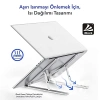 Katlanır Alüminyum Laptop Standı, Gümüş Renk