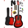 Kırmızı Klasik Gitar Seti 4/4 - Ayarlanabilir Sap