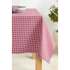 Kırmızı Pötikare Masa Örtüsü, Pamuklu Sofra Bezi, 160x160 cm