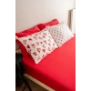 Kırmızı Renk Tek Kişilik Nevresim Seti