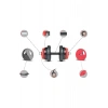Kırmızı ve Siyah Renkli Multifonksiyonel Grip Plate Dambıl Seti