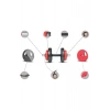 Kırmızı ve Siyah Renkli Multifonksiyonel Grip Plate Dumbbell Set