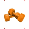 Köşeli Plastik Dambıl Seti - 2x2 KG Turuncu