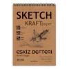 Kraft Kağıt Eskiz Defteri: Spiralli 90 gr. 50 Yaprak