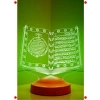 Kuran-ı Kerim Temalı 3D  Lamba