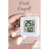 LCD Ekranlı Sıcaklık ve Nem Ölçer - Duvara Takılabilir