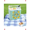 Limon Desenli 24 Litre Kamp Buzluğu (Buz Kasetli)