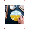 Limon Desenli Yuvarlak Fare Altlığı