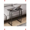 Metal Ayaklı Çok Amaçlı Sehpa, Laptop/Çalışma Masası (Koyu Gri)