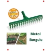 Metal Burgulu 18 Diş Bahçe Tırmığı