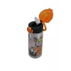 Naruto Temalı 500ml Silikon Pipetli Su Matarası, Eğlenceli